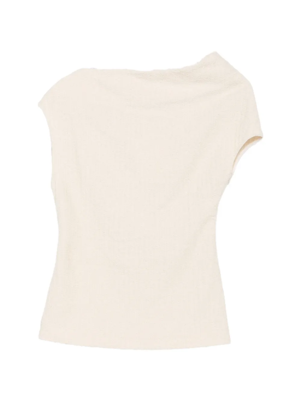 TOTEME asymmetric textured top Beige