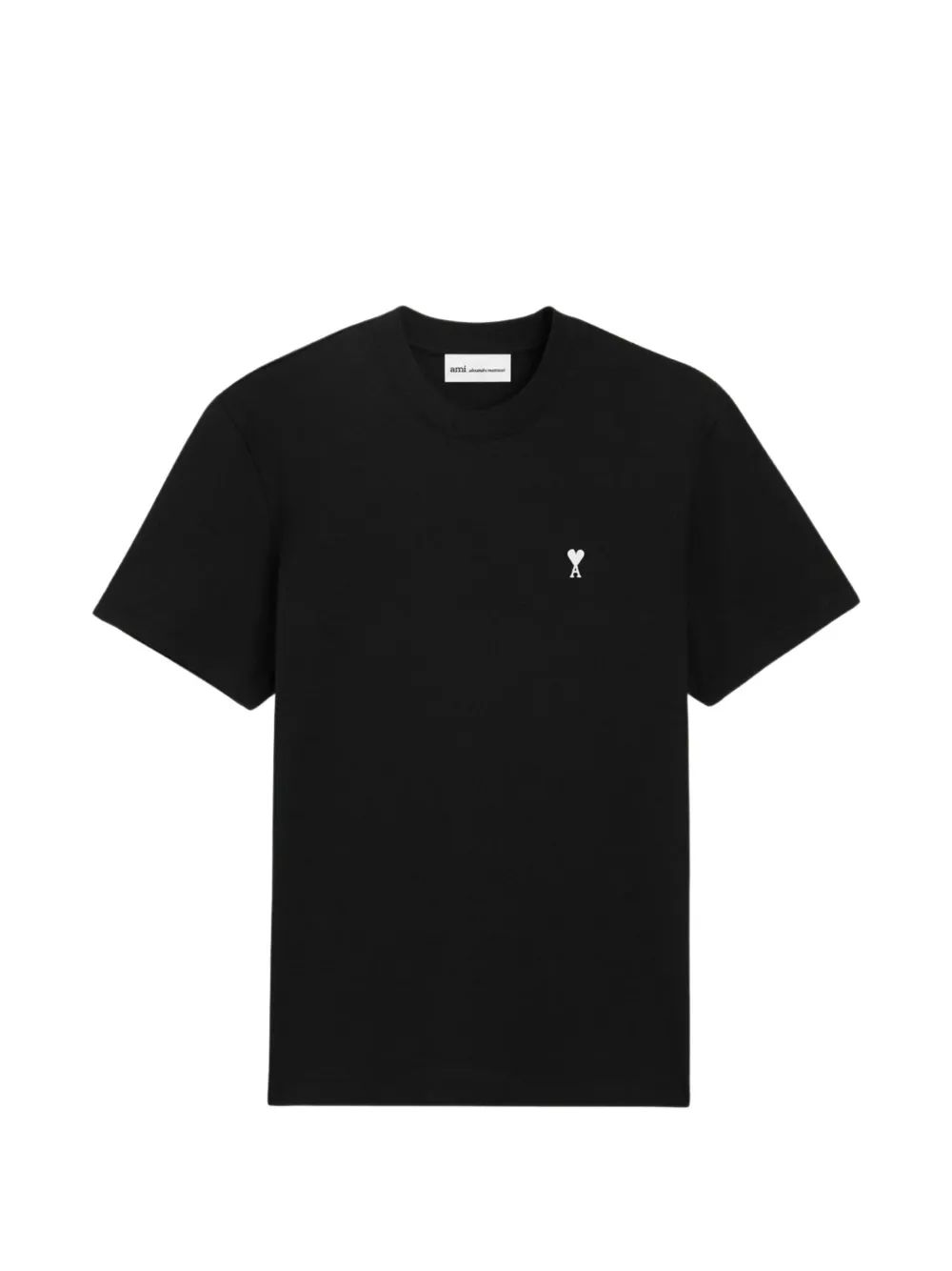 AMI Paris black cotton Ami De Coeur T-shirt - Noir