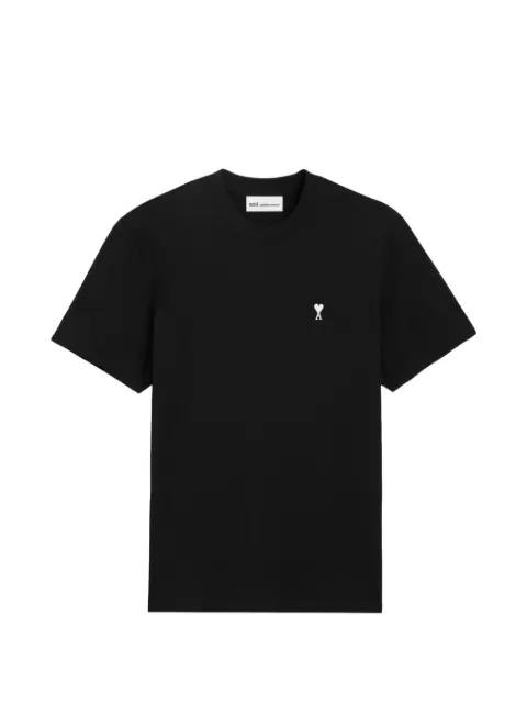 AMI Paris black cotton Ami De Coeur T-shirt