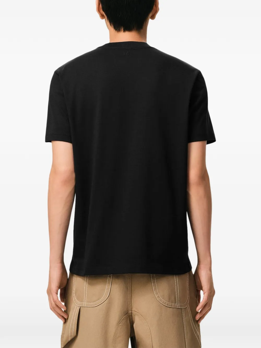 AMI Paris Ami De Coeur katoenen T-shirt Zwart