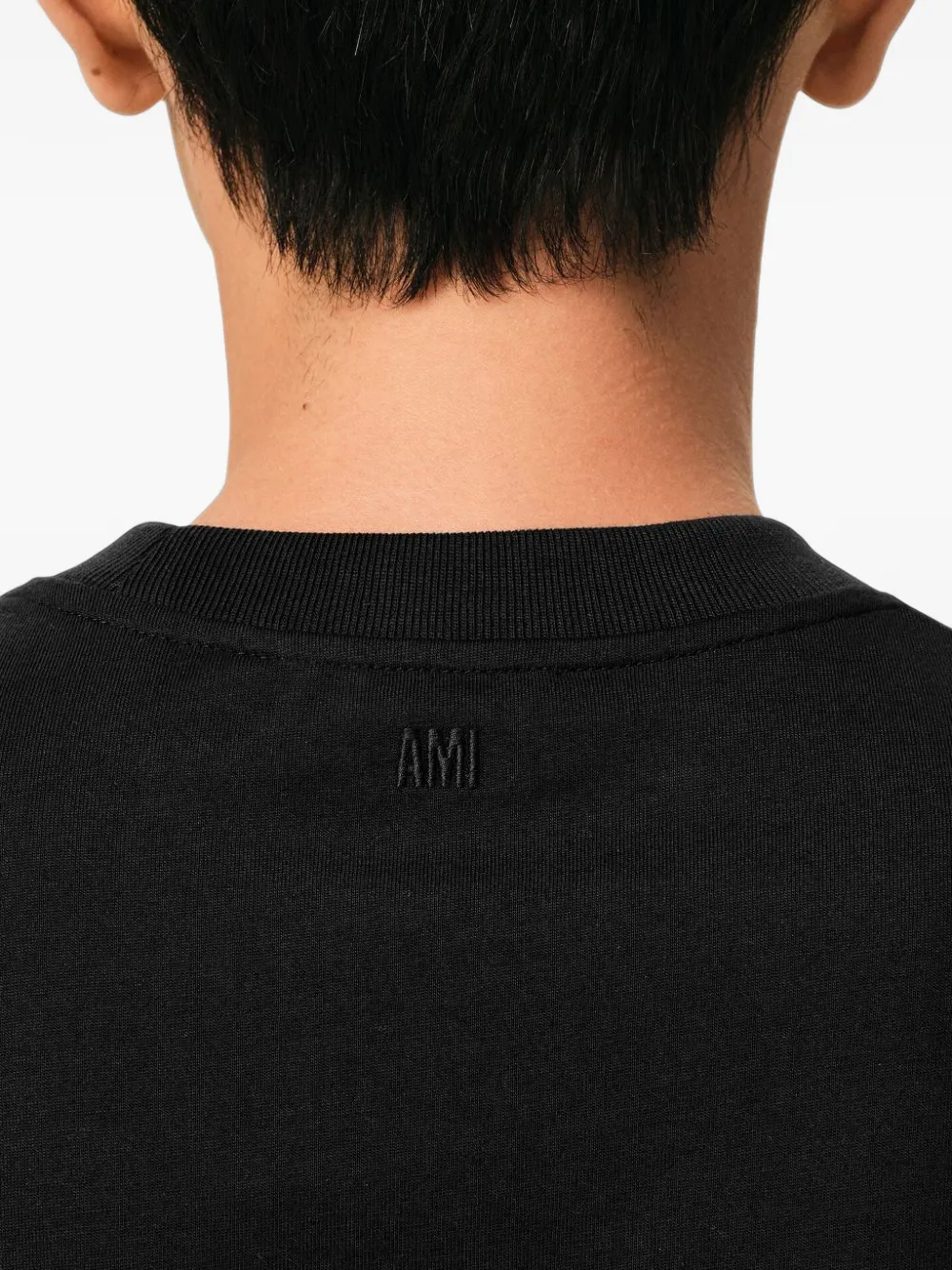 AMI Paris Ami De Coeur katoenen T-shirt Zwart