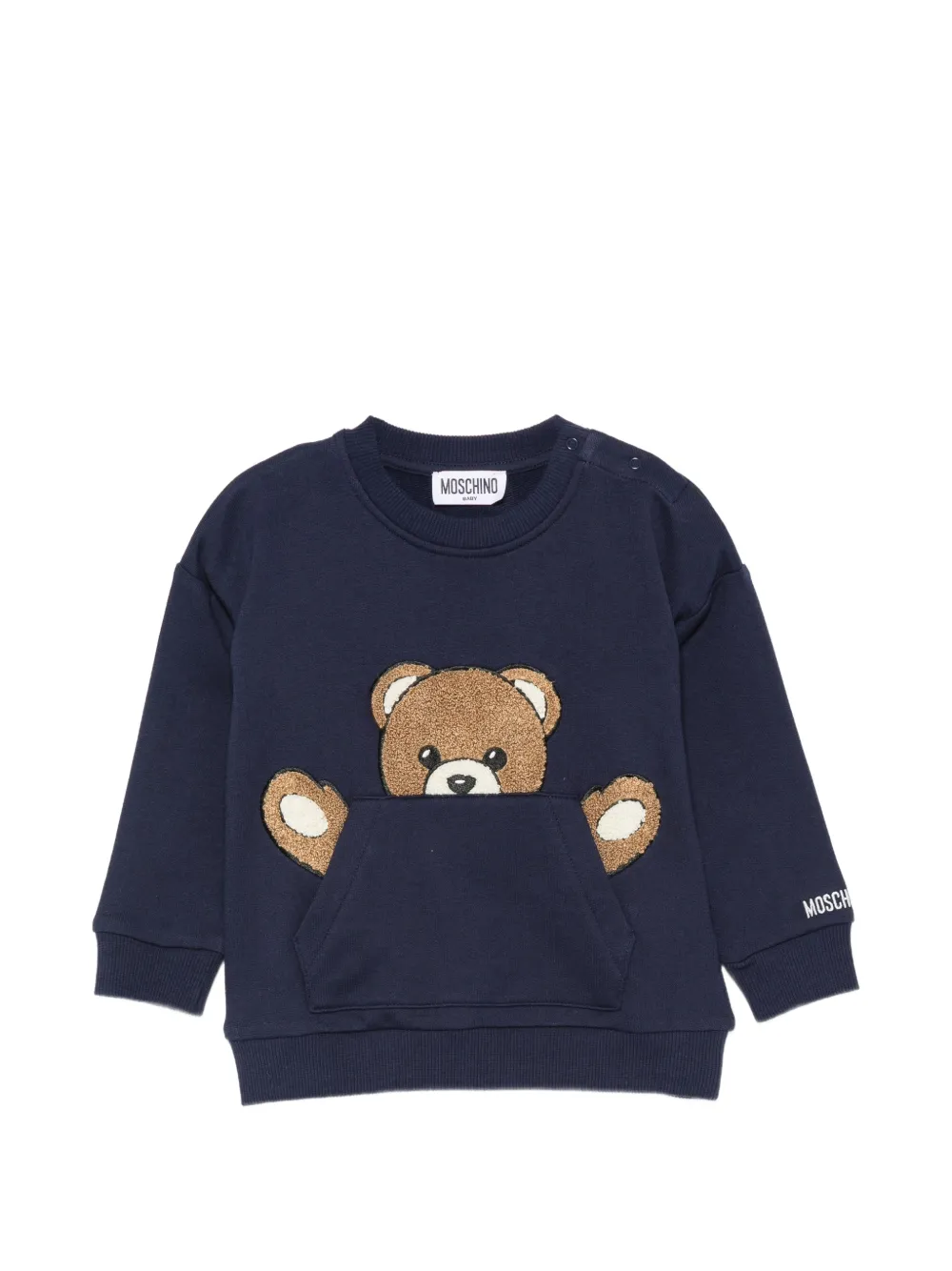 Moschino Kids kangaroo-pocket sweatshirt - Blu