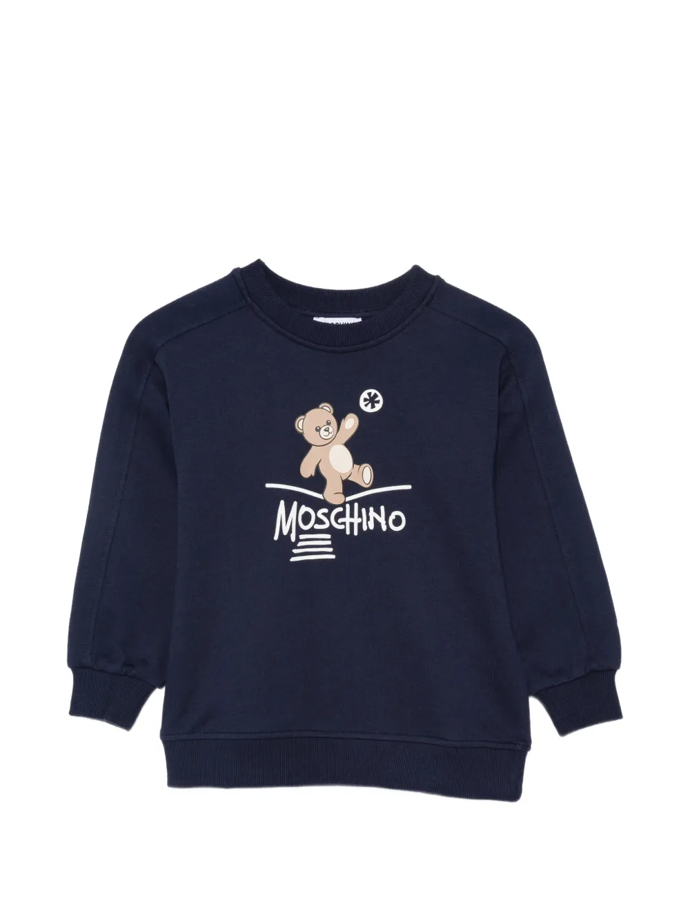 Moschino Kids Teddy-Bear-print sweatshirt - Blu