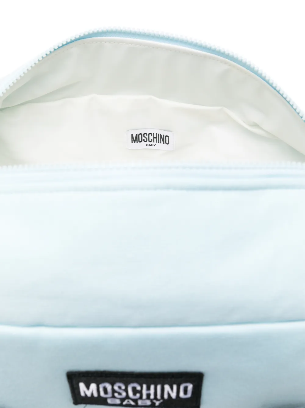 Moschino Kids Teddy Bear changing bag and changing mat set Blauw