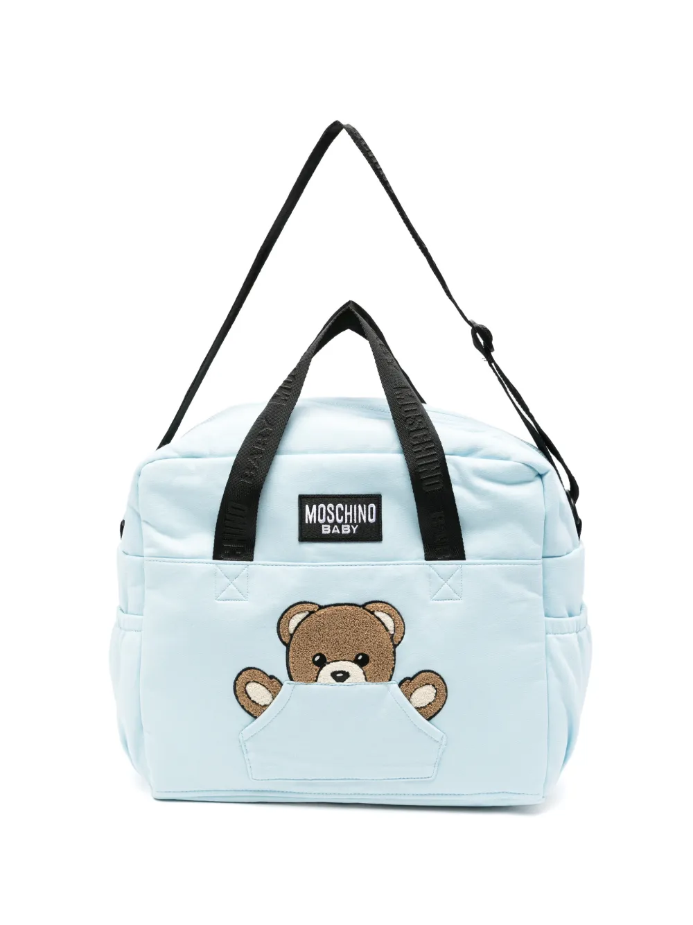 Moschino Kids Teddy Bear changing bag and changing mat set - Blu