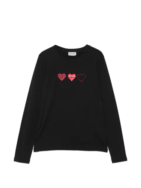 Moschino Kids heart-print long-sleeve T-shirt
