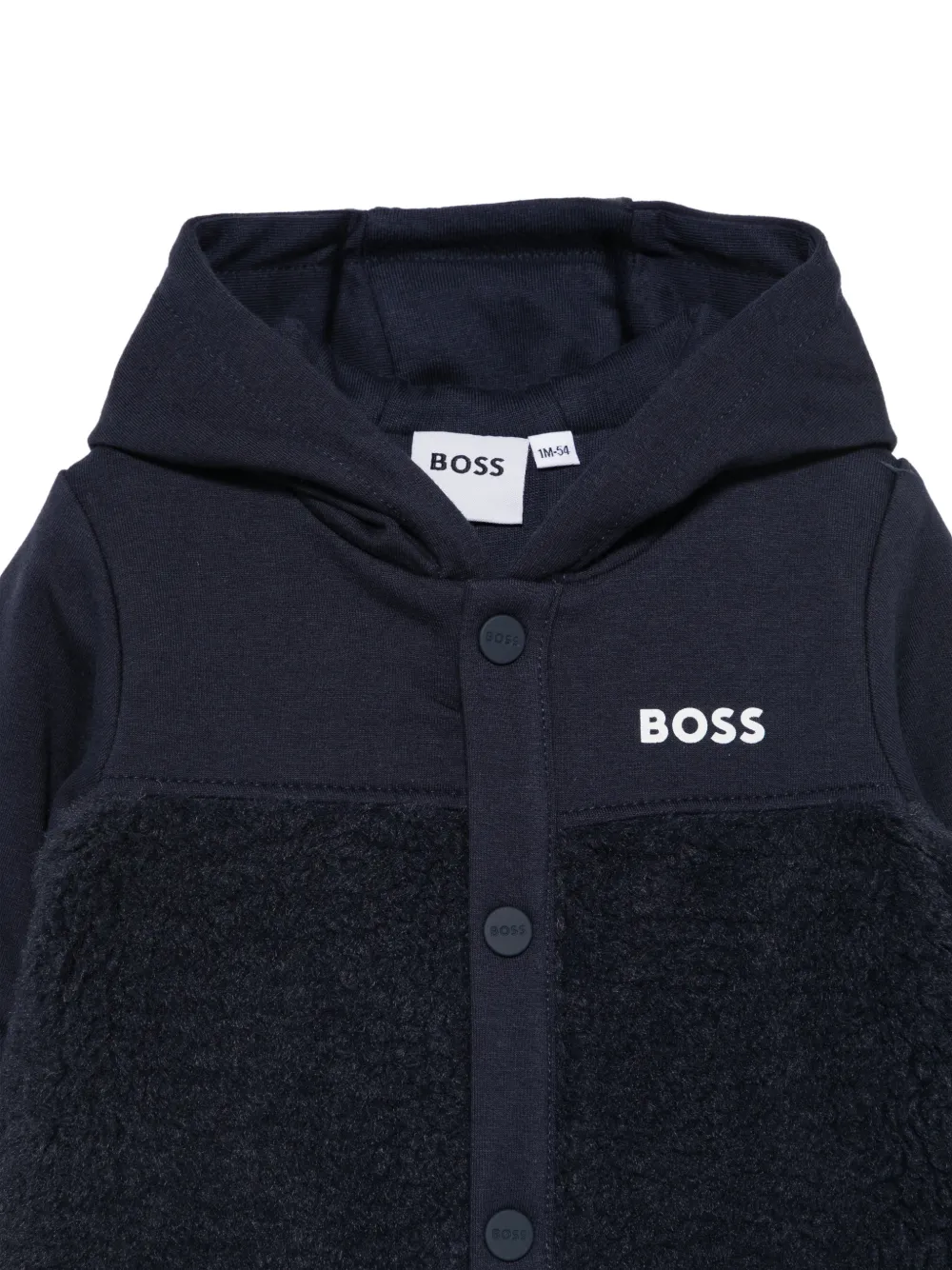 BOSS Kidswear Jumpsuit met capuchon Blauw