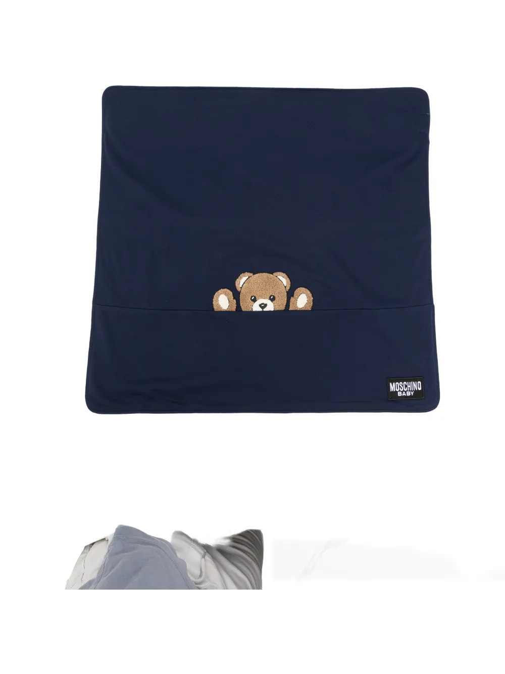 Moschino Kids Teddy Bear blanket - Blu