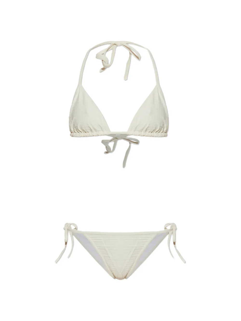 Balmain Bikini a triangolo con monogramma - Toni neutri