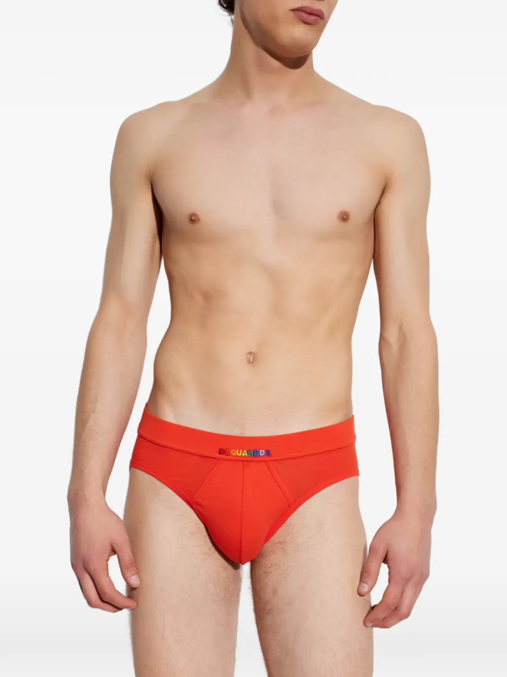DSQUARED2 Slip met geborduurd logo Rood