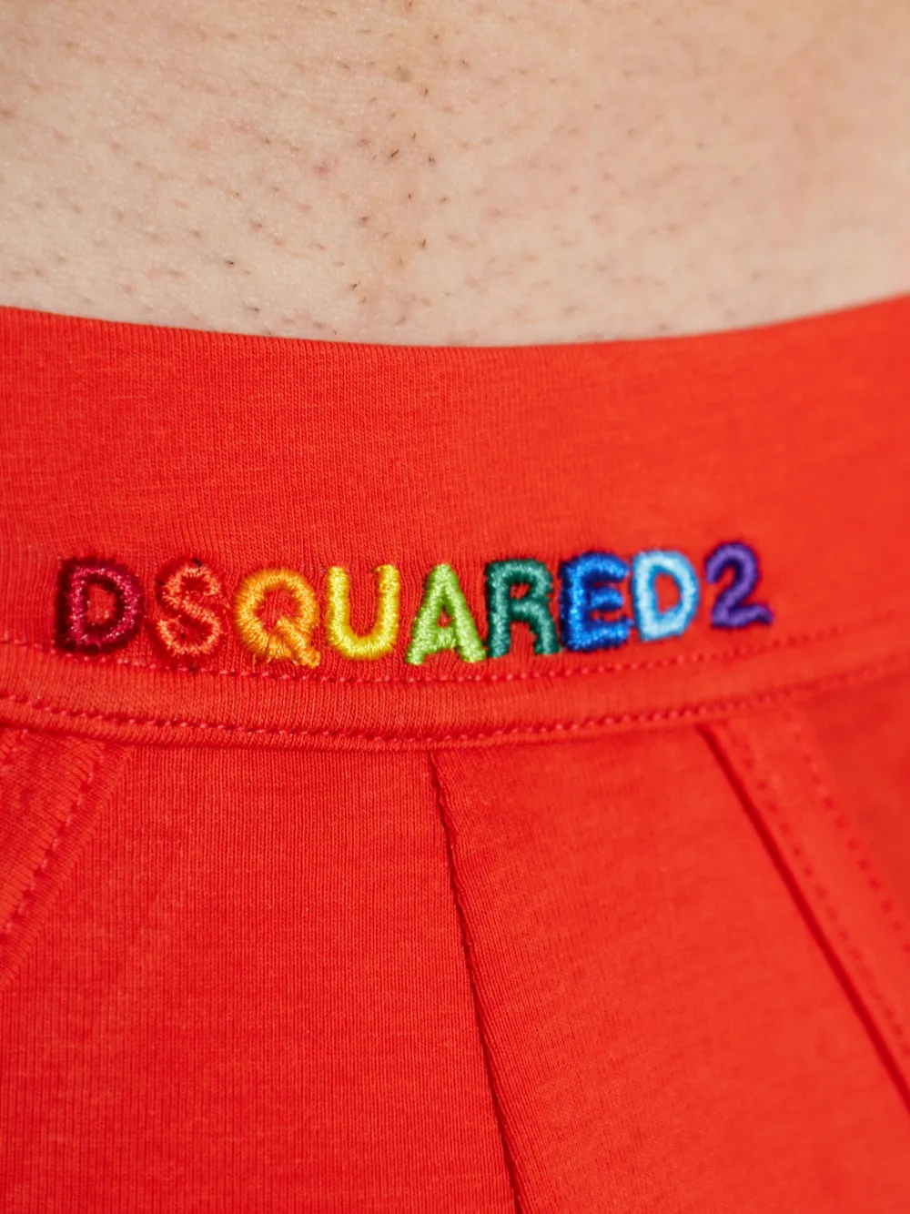 DSQUARED2 Slip met geborduurd logo Rood