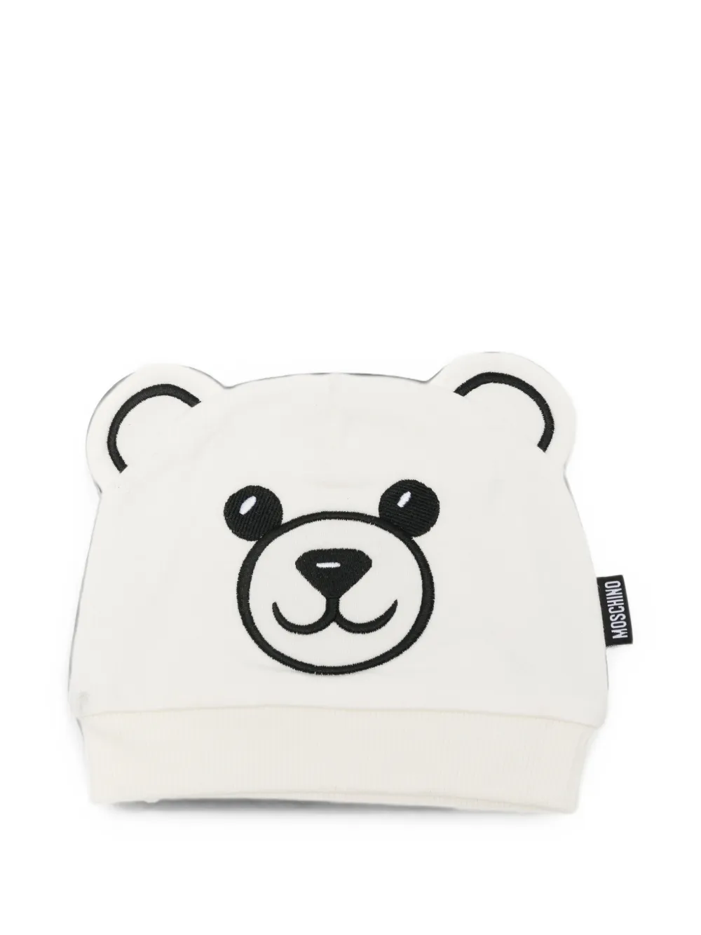 Moschino Kids Teddy Bear beanie hat - Bianco