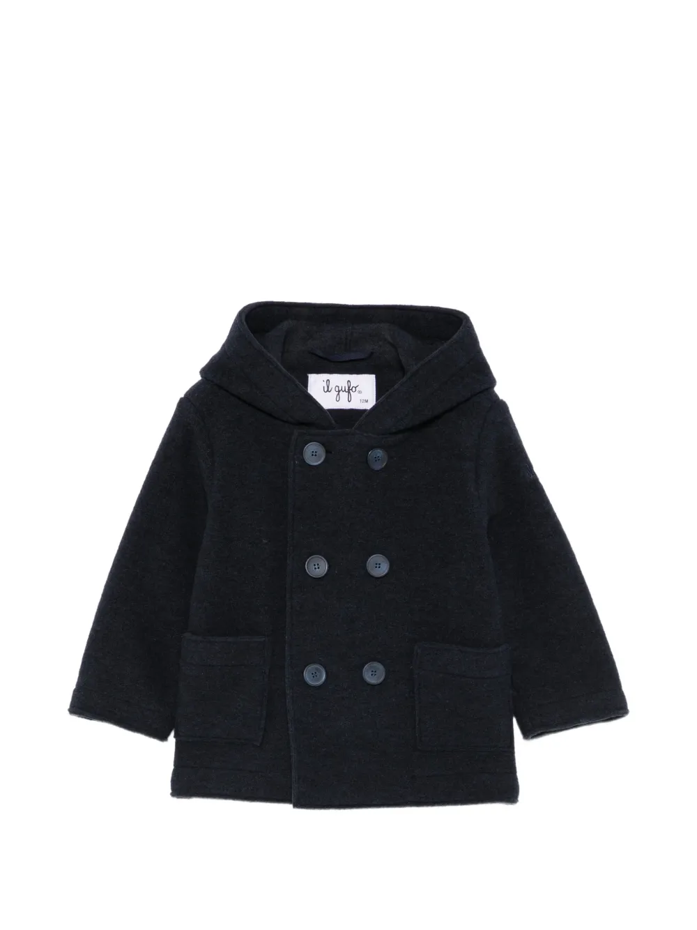 Il Gufo double-breasted hooded coat - Blu