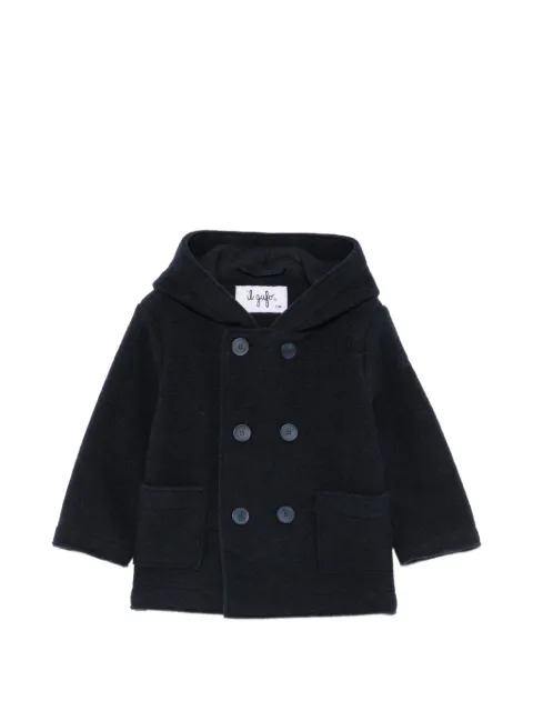 Il Gufo double-breasted hooded coat