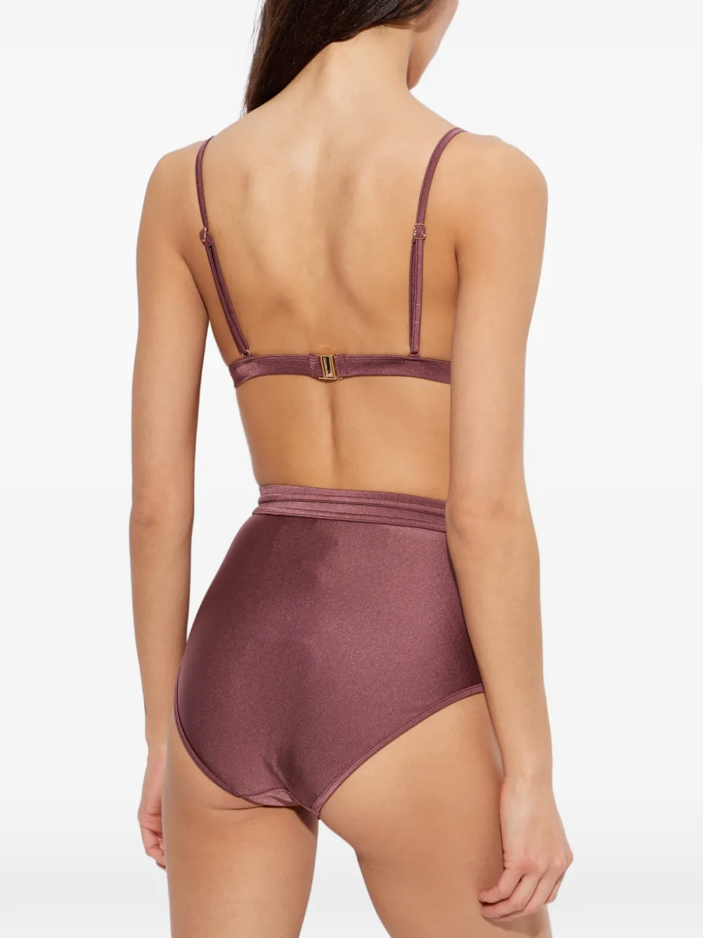 ZIMMERMANN Aster bead-embellished triangle bikini top Paars