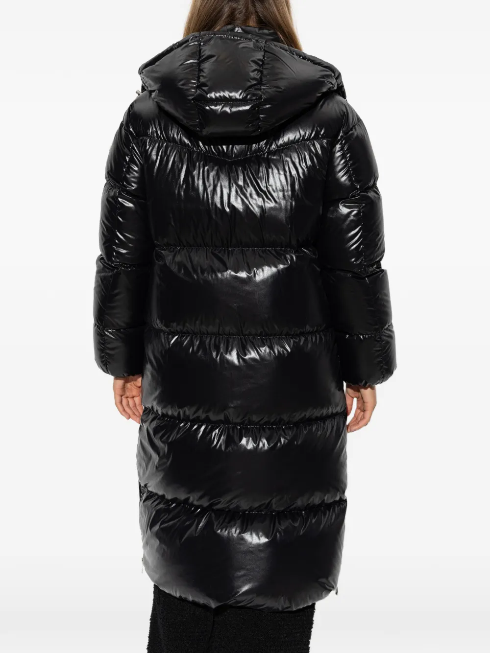 Moncler Harfang donsjas met capuchon Zwart