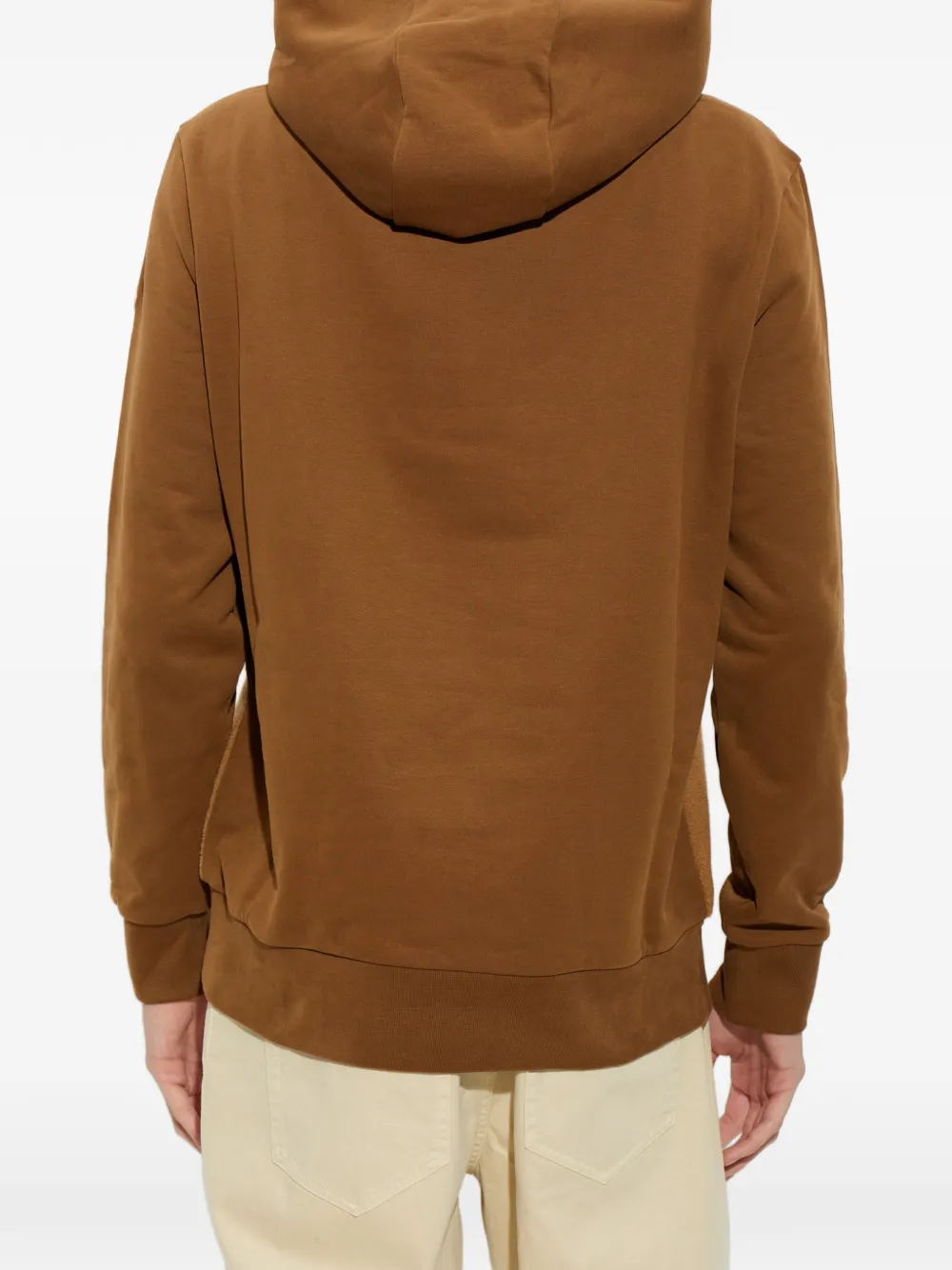 Moncler Hoodie met fleece vlak en Western-patroon Bruin