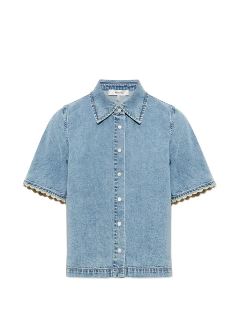 FRAME scallop-trim short-sleeve shirt