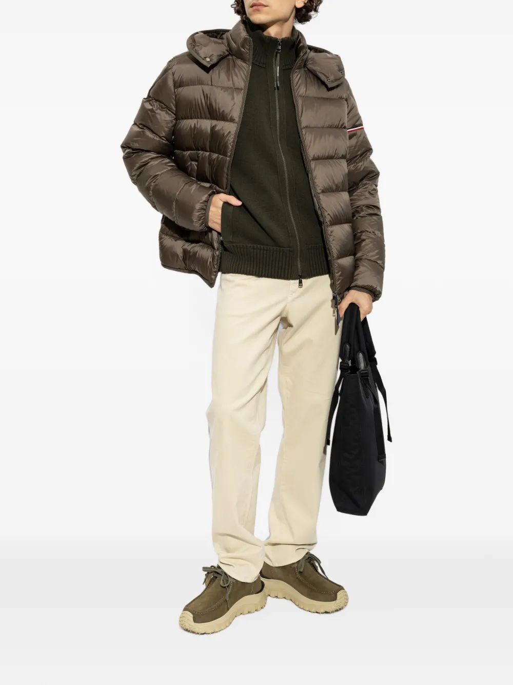 Moncler Ravenlock donsjack met capuchon Groen