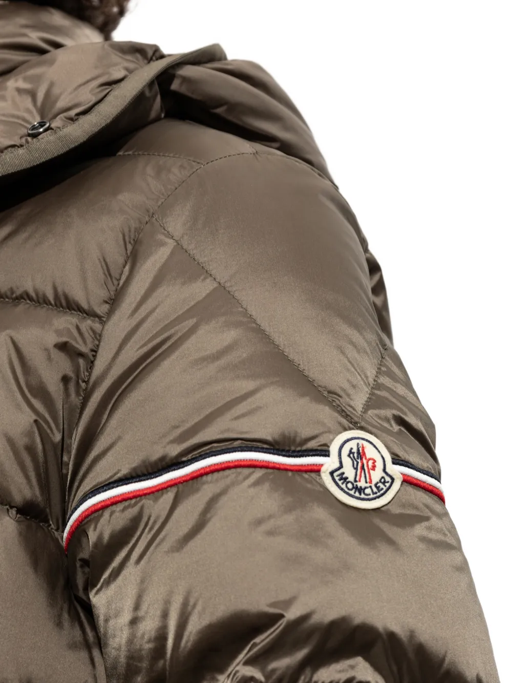 Moncler Ravenlock donsjack met capuchon Groen