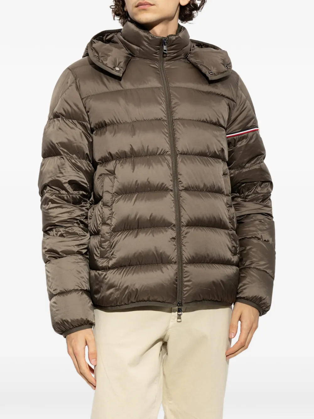 Moncler Ravenlock donsjack met capuchon Groen