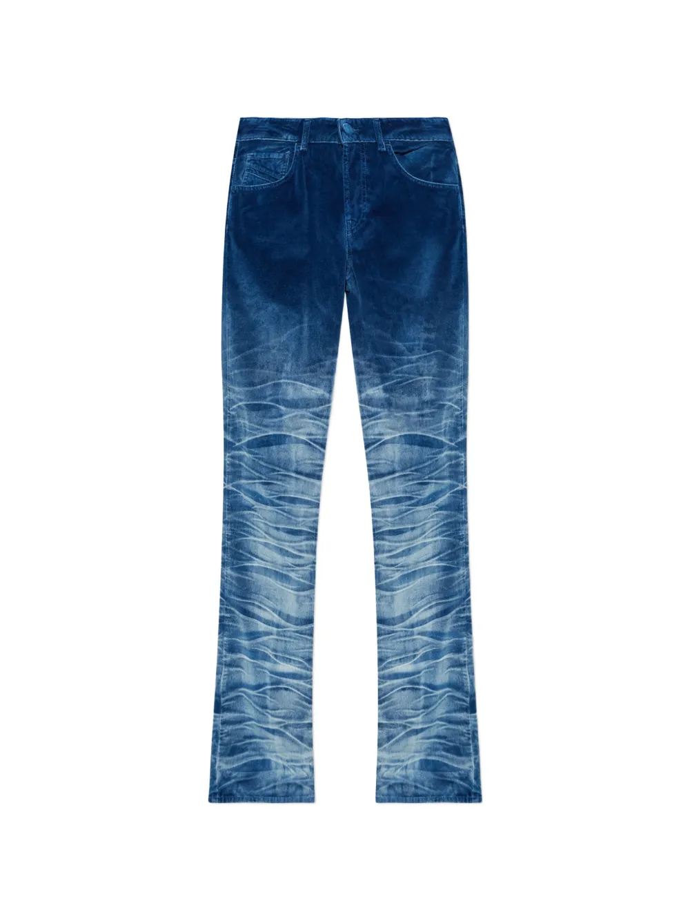Diesel whiskered velvet-effect trousers - Blu