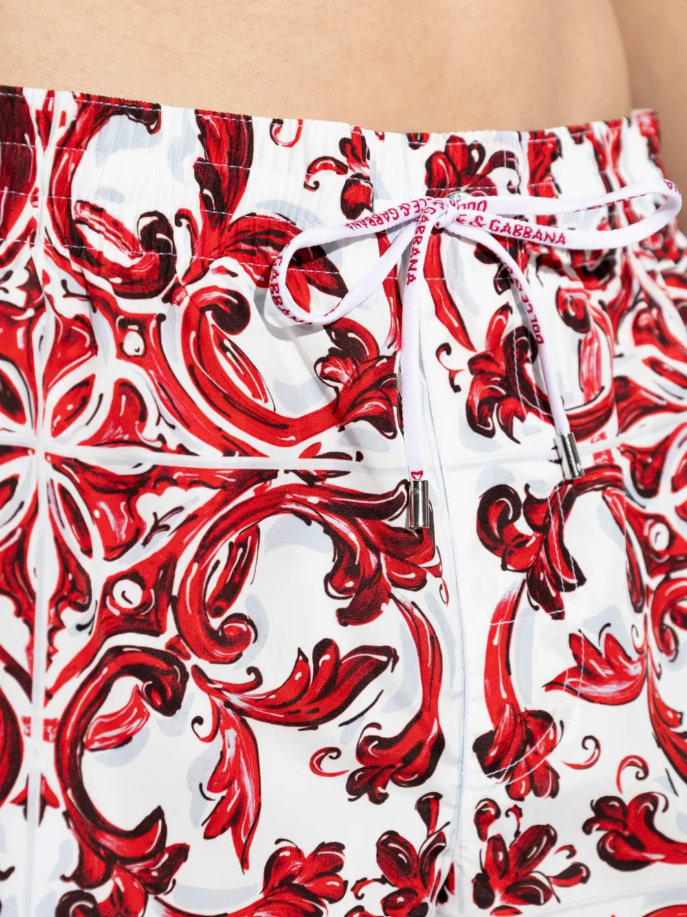 Dolce & Gabbana Majolica print swim shorts Rood