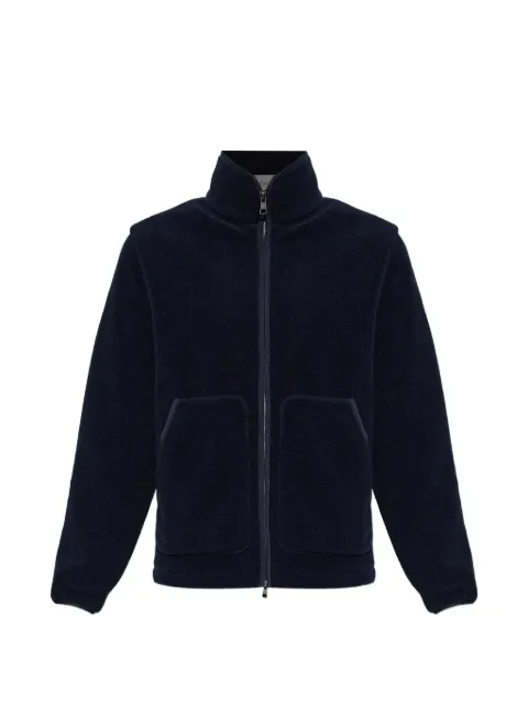 Moncler logo-patch zip-up sweater