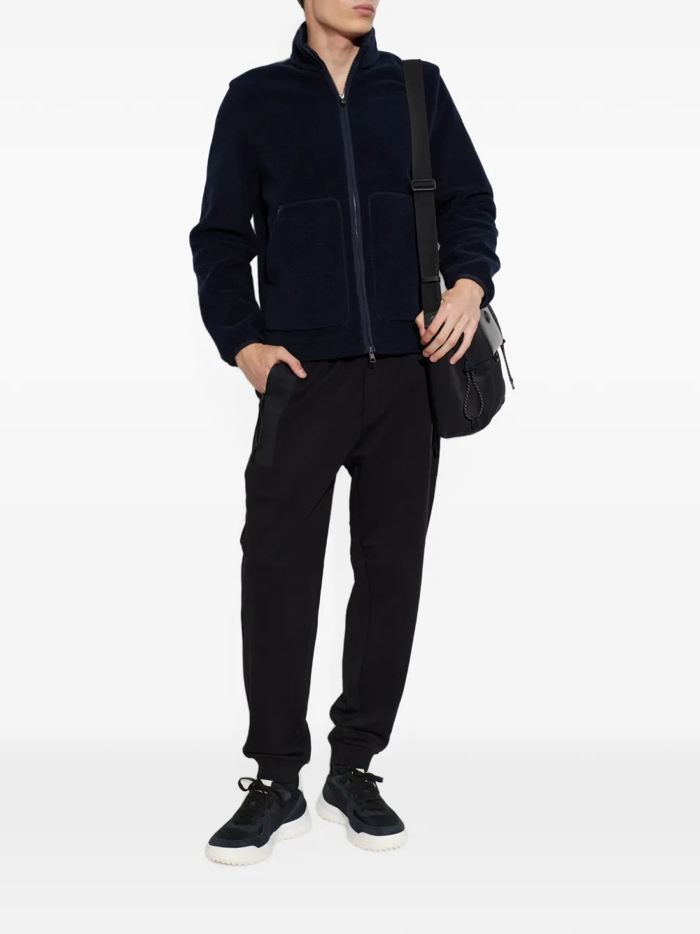 Moncler Trui met logopatch Blauw