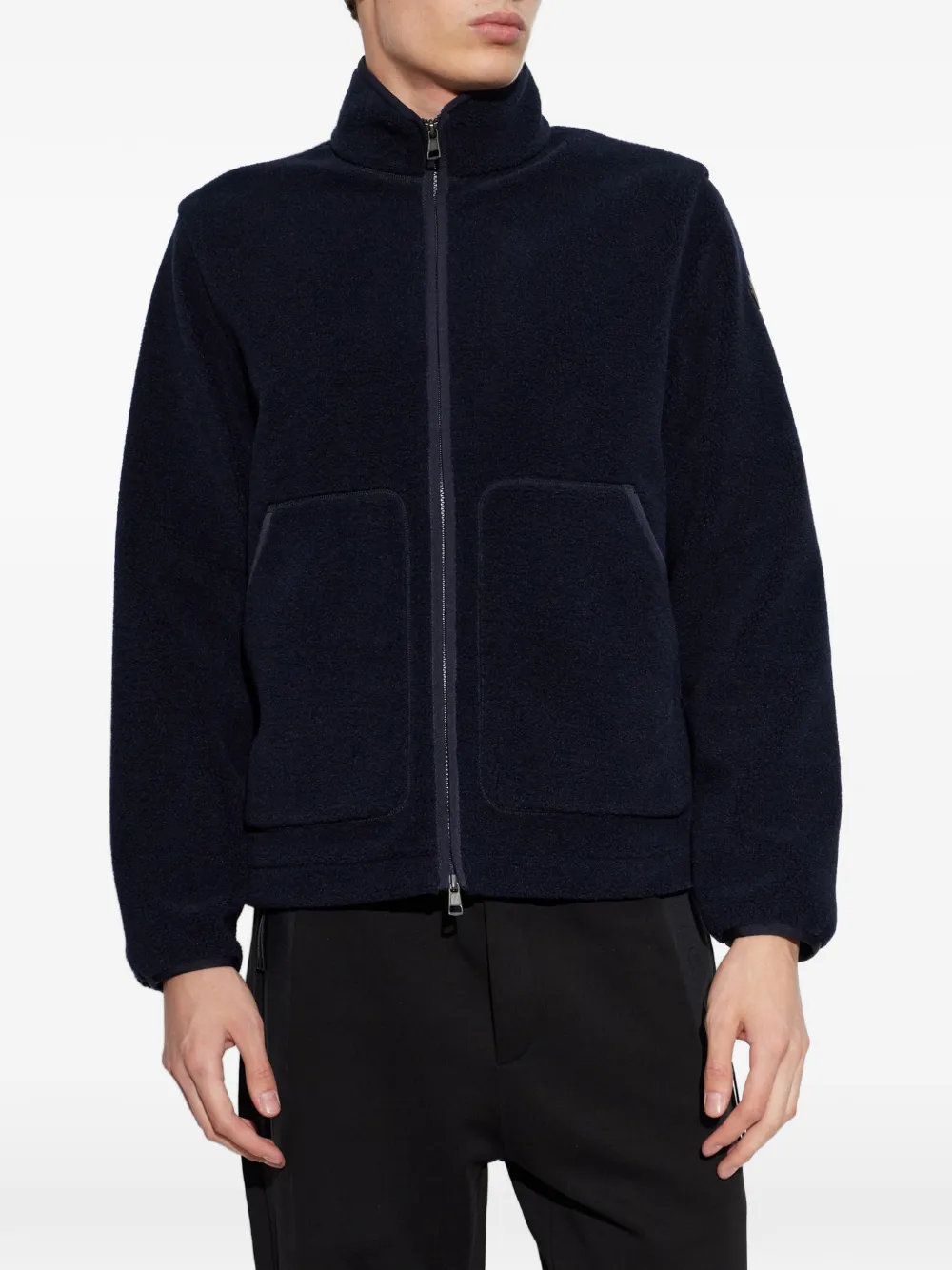 Moncler Trui met logopatch Blauw