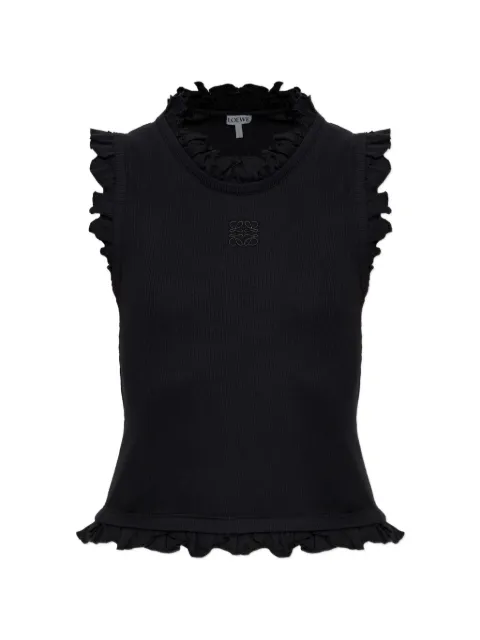 LOEWE ruffled ribbed top