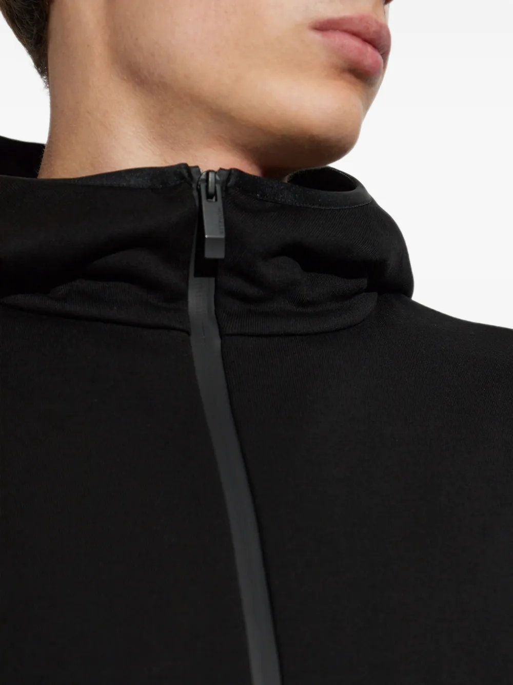 Moncler Hoodie met rits Zwart