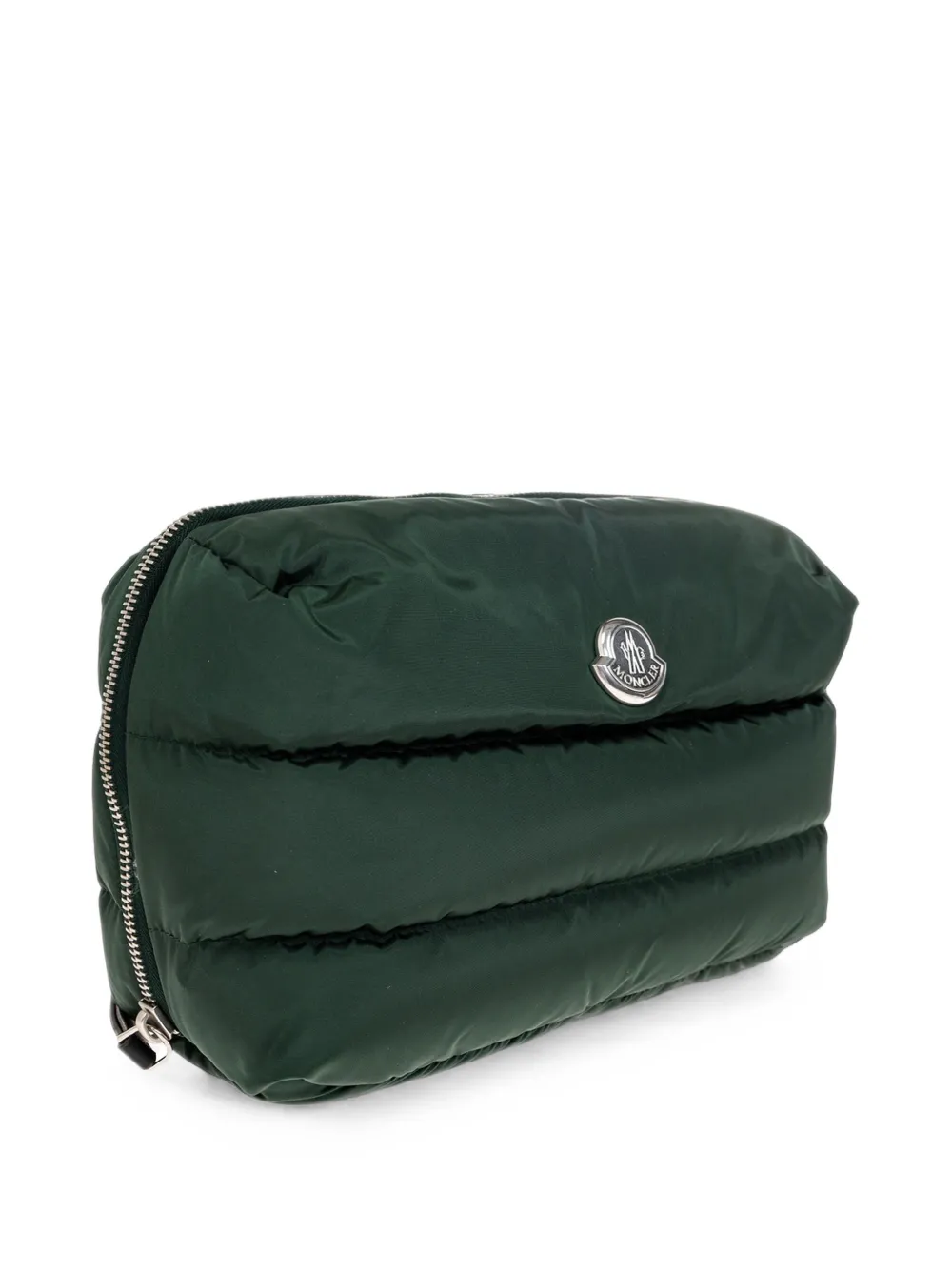 Moncler Caradoc gewatteerde make-up tas met logo-plakkaat Groen