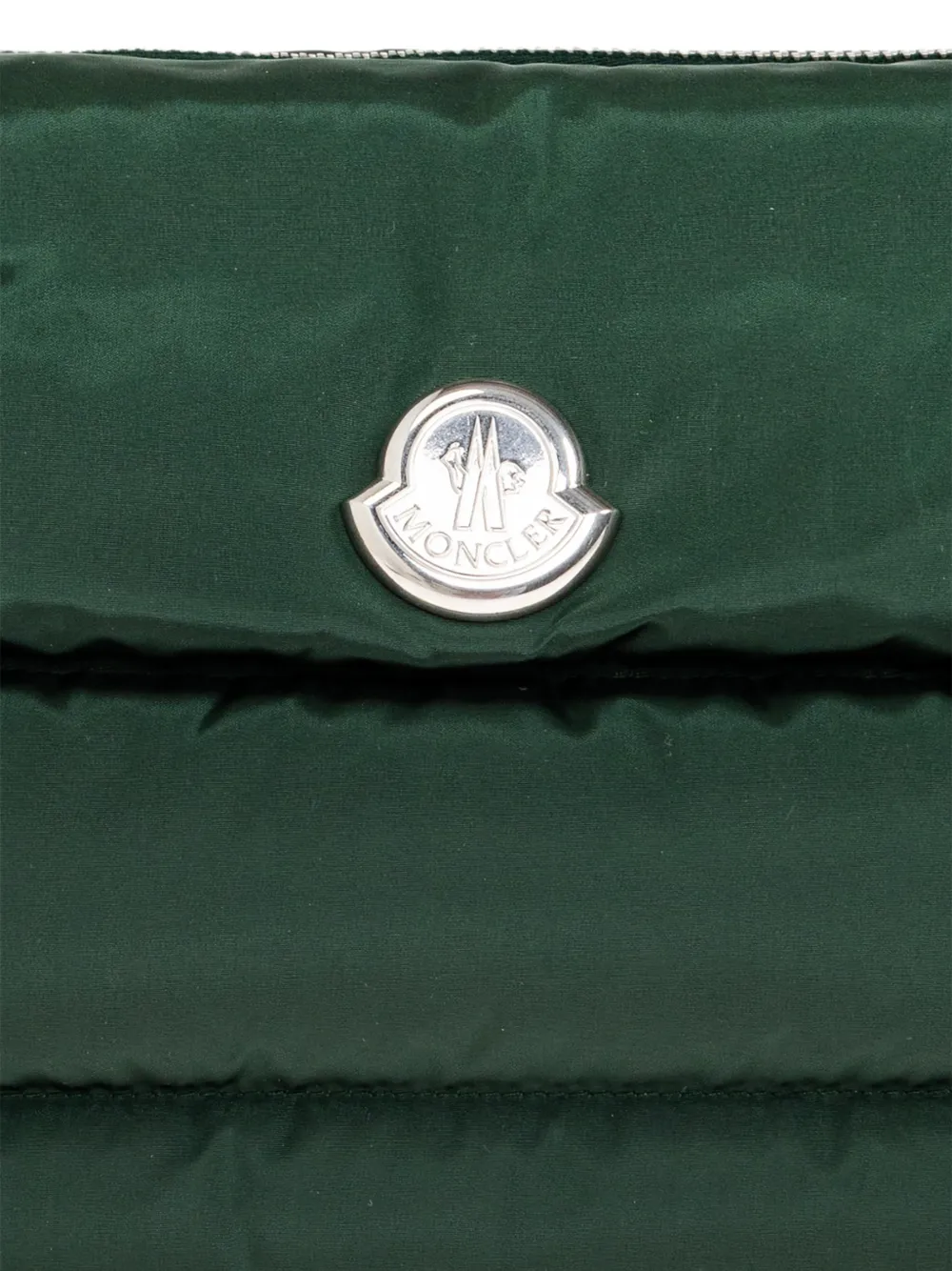 Moncler Caradoc gewatteerde make-up tas met logo-plakkaat Groen