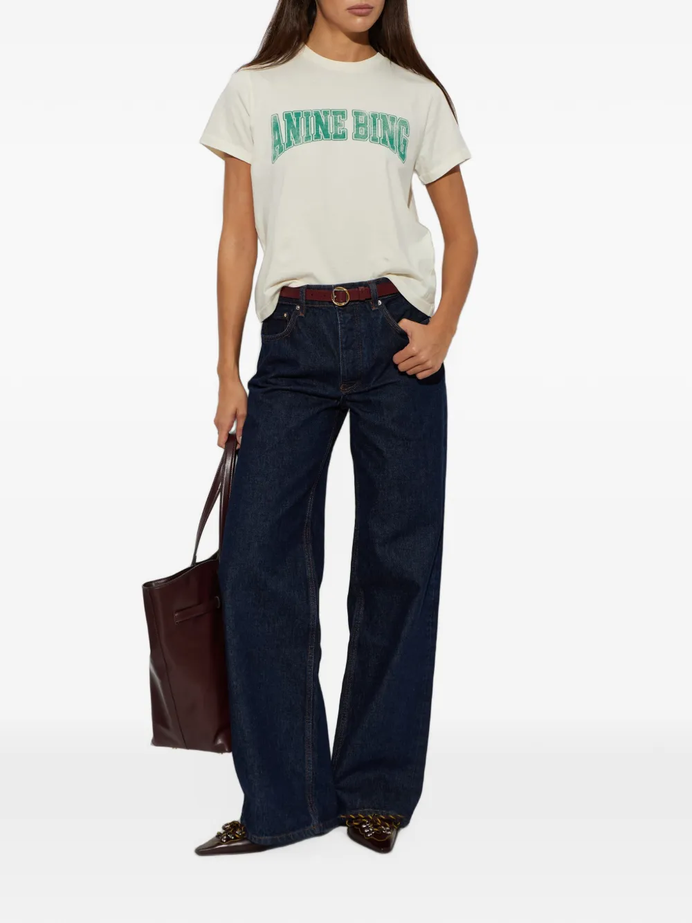 ANINE BING Hugh katoenen jeans Blauw