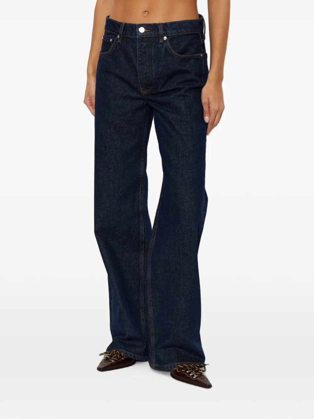 ANINE BING Hugh katoenen jeans Blauw
