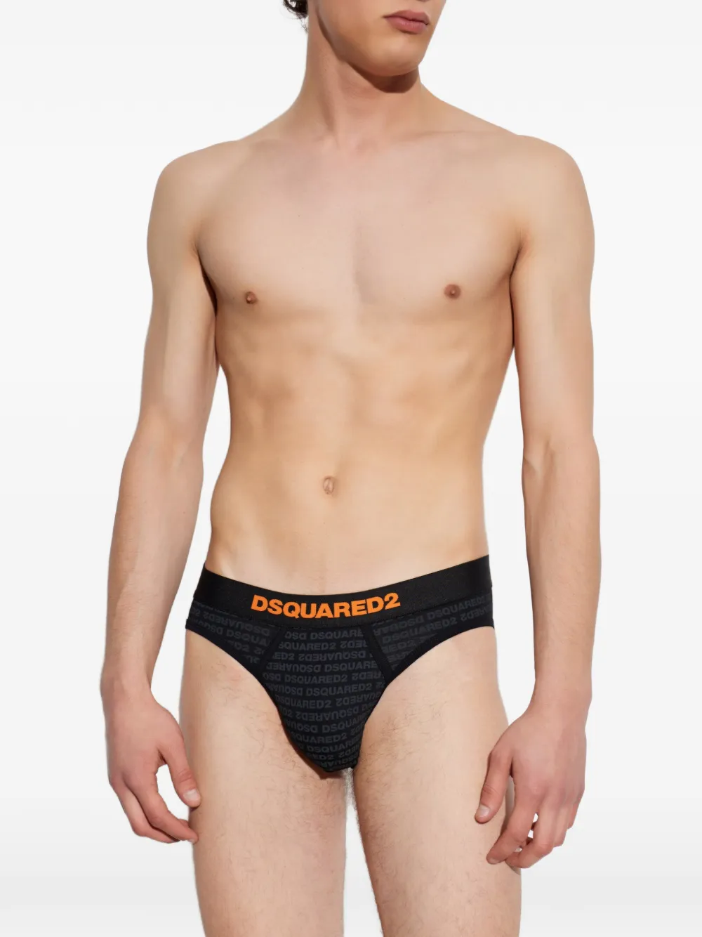 DSQUARED2 Slip met logoprint Zwart