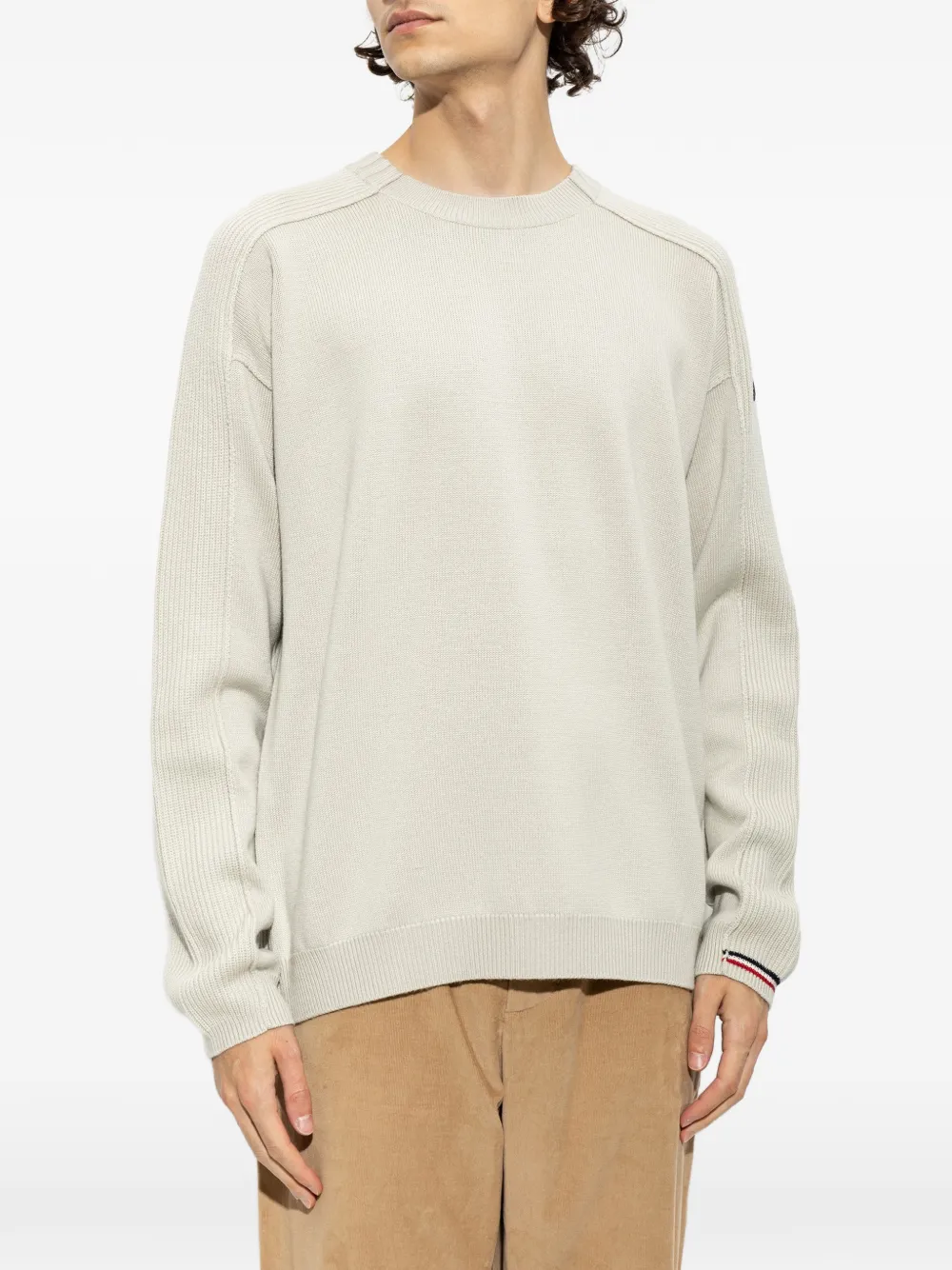 Moncler Ribgebreide trui Beige