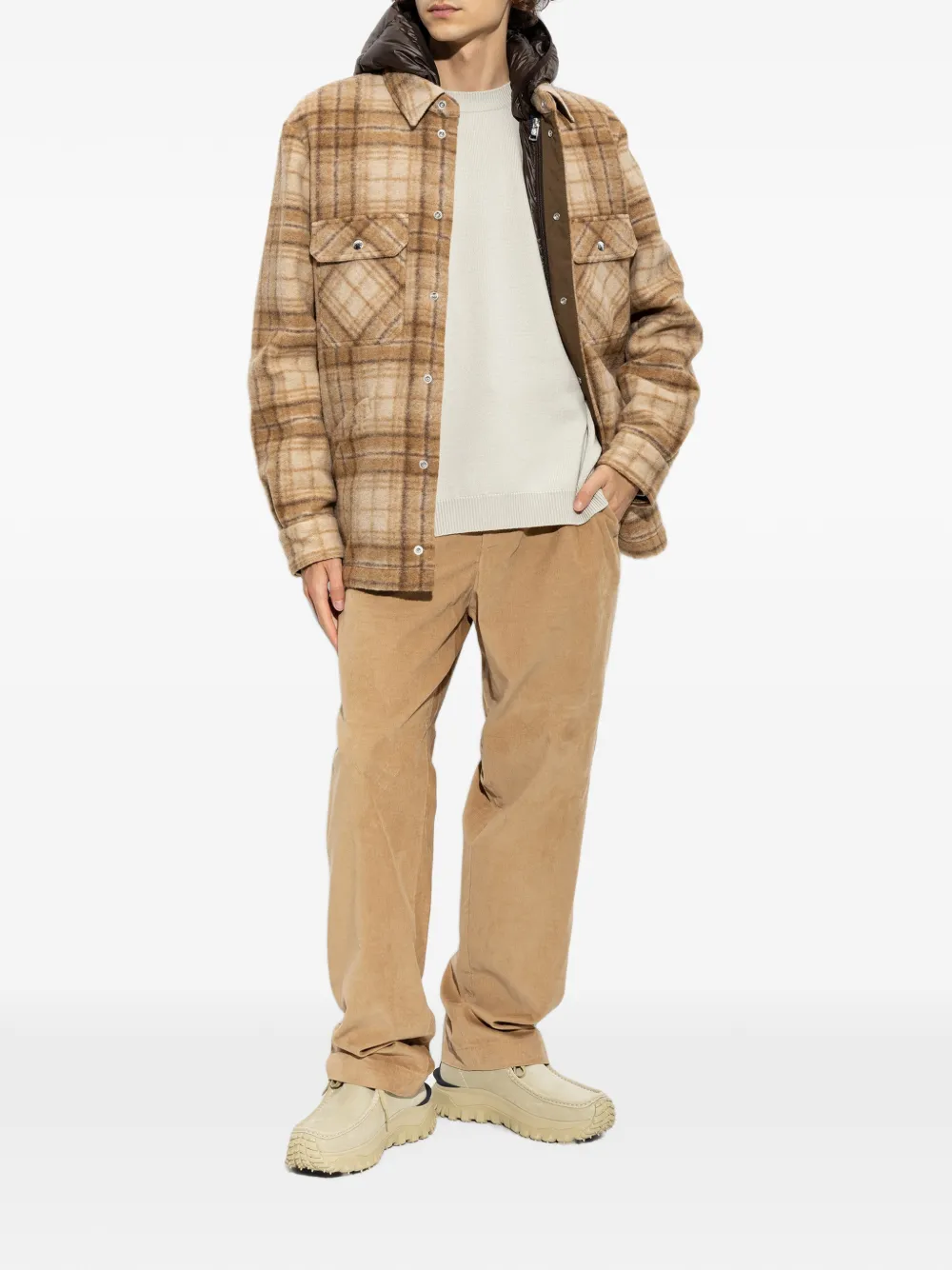 Moncler Ribgebreide trui Beige