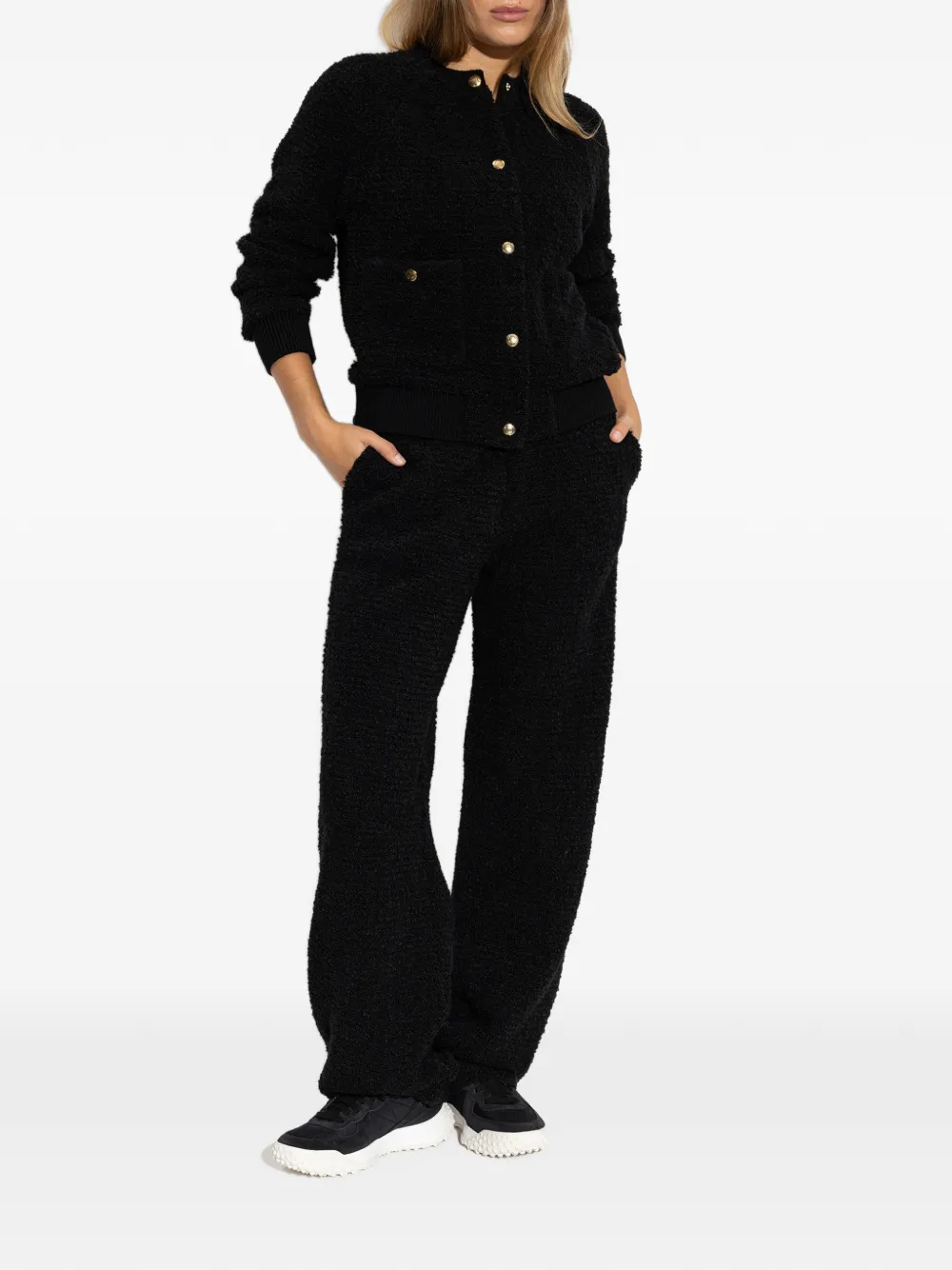 Moncler Broek met elastische taille Zwart