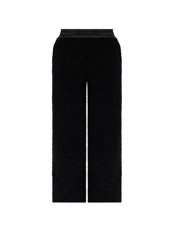 Moncler Elasticated-waist Wide-leg Trousers in Black