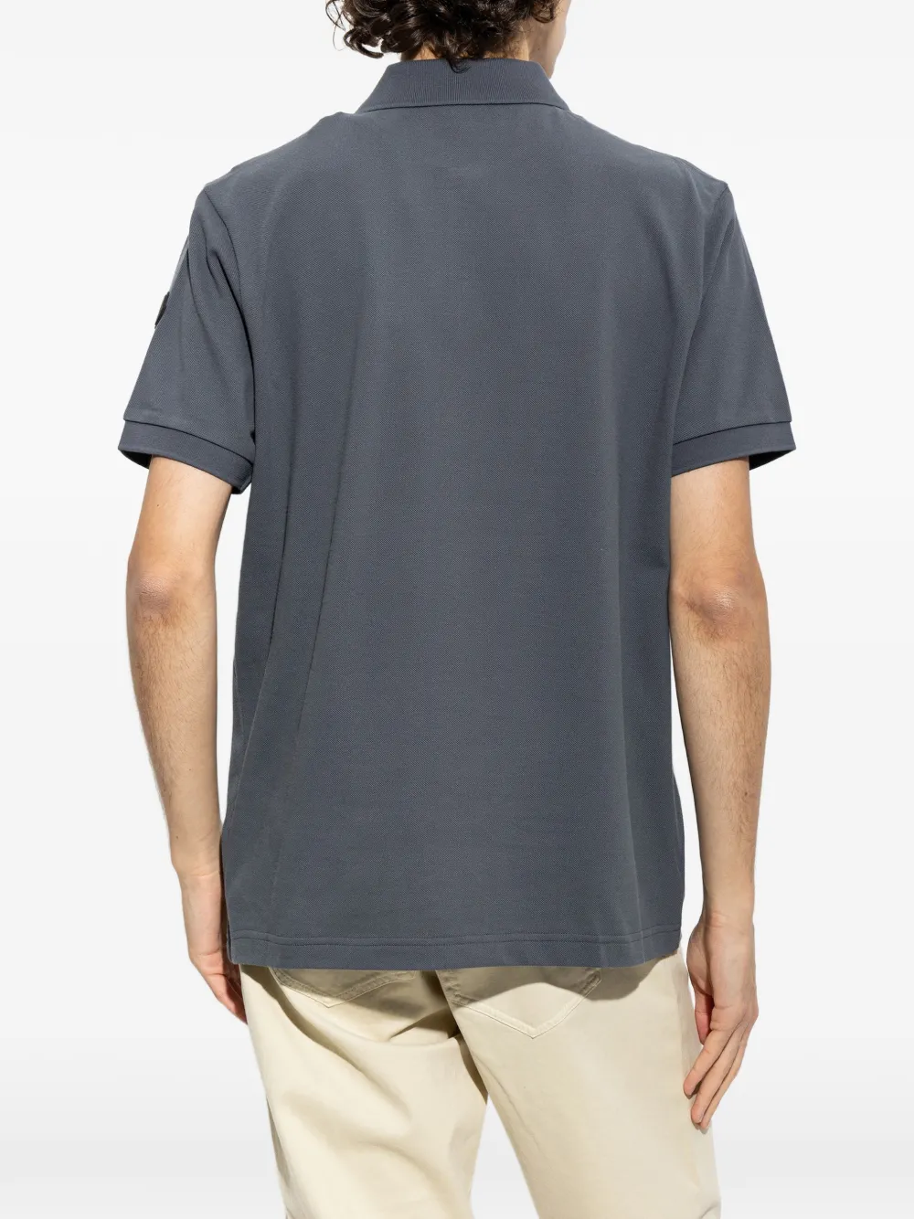 Moncler Poloshirt met logoprint Grijs