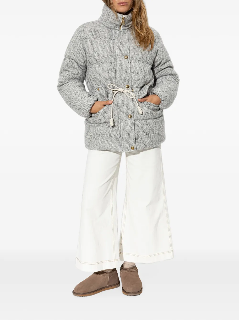 Moncler Diaphanes gewatteerd jack Grijs