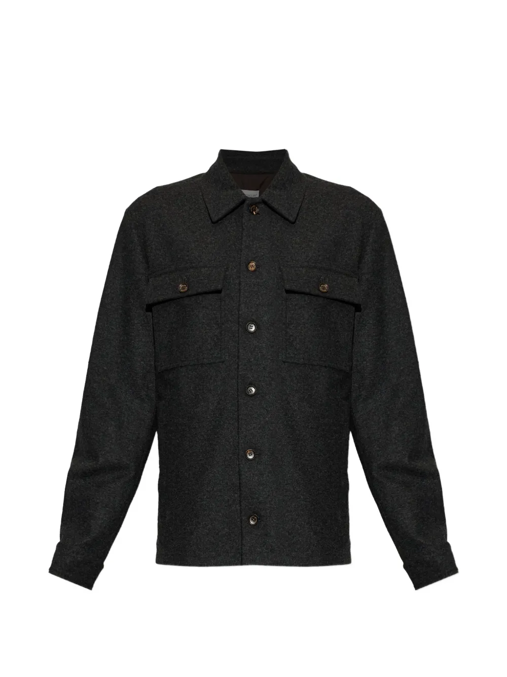 Moncler button-up chest-pocket shirt jacket - Gris Moncler button-up chest-pocket shirt jacket - Gris