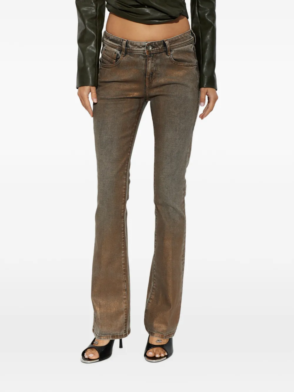 Diesel 1969 D-Ebbey jeans met metallic afwerking Goud