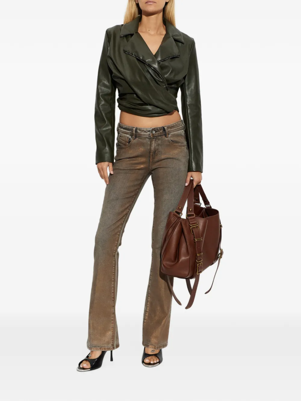 Diesel 1969 D-Ebbey jeans met metallic afwerking Goud