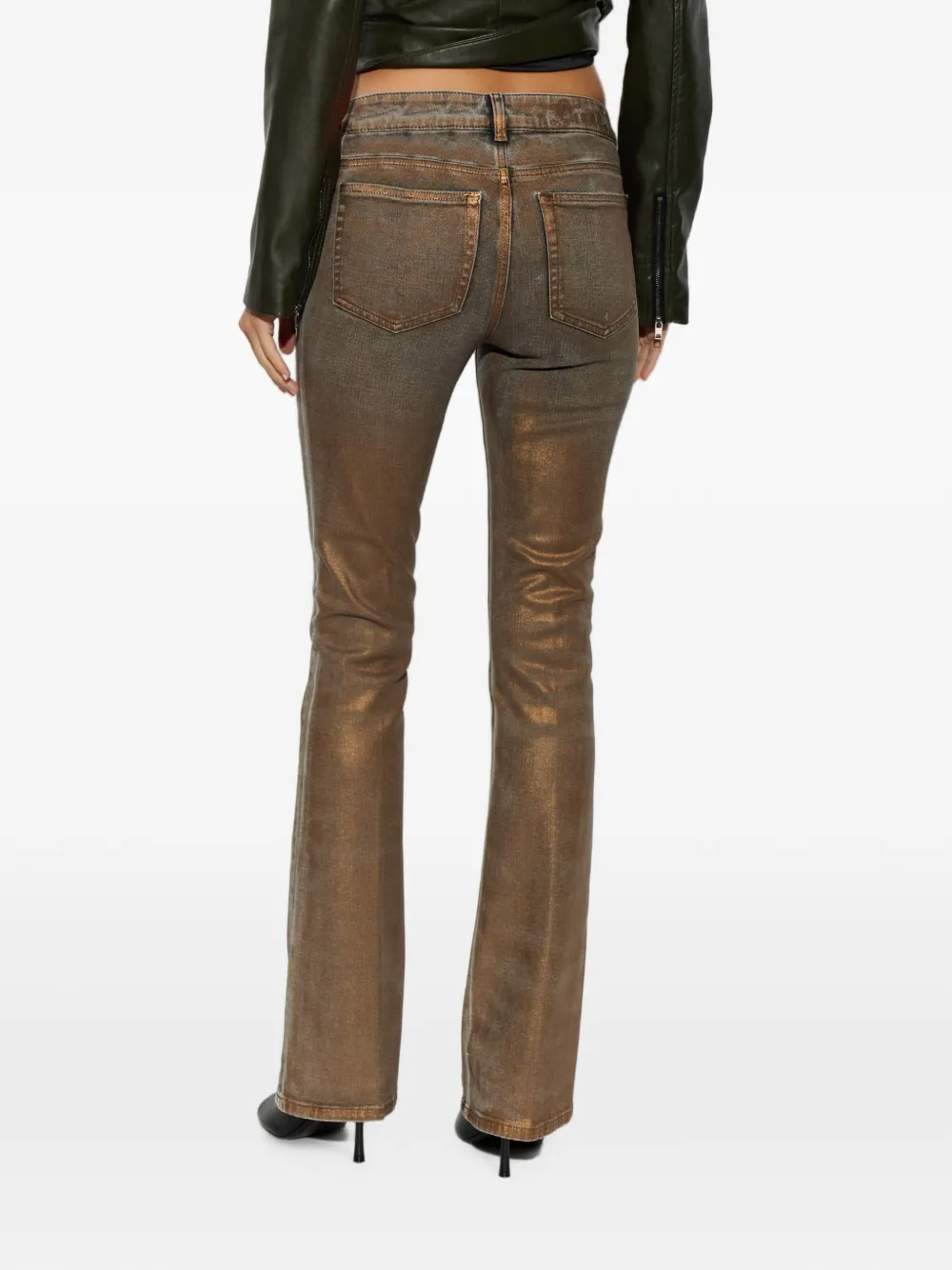 Diesel 1969 D-Ebbey jeans met metallic afwerking Goud