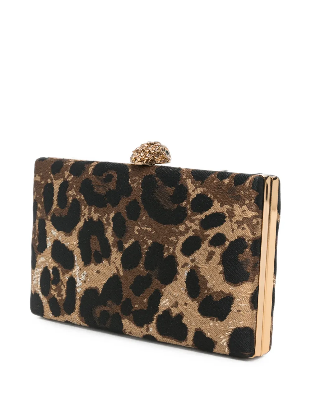 Kurt Geiger London Crystal Kensington clutch met luipaardprint Goud