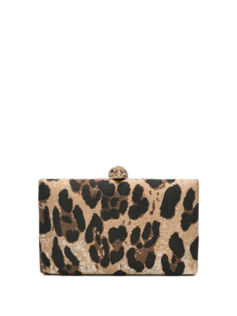 Kurt Geiger London Crystal Kensington leopard-print clutch bag