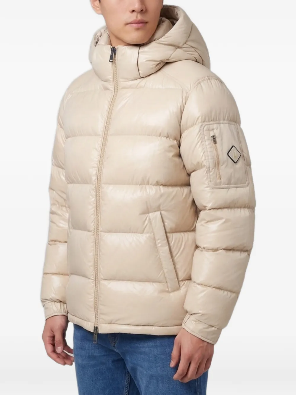Herno hooded padded jacket Beige